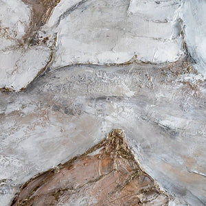 Strukturmalerei mit naturfarbenem Farbauftrag