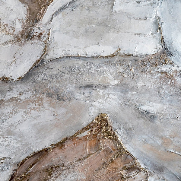 Strukturmalerei mit naturfarbenem Farbauftrag