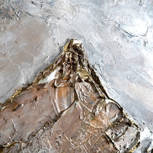 Nahaufnahme vom Acrylbild mit plastischer Oberfläche