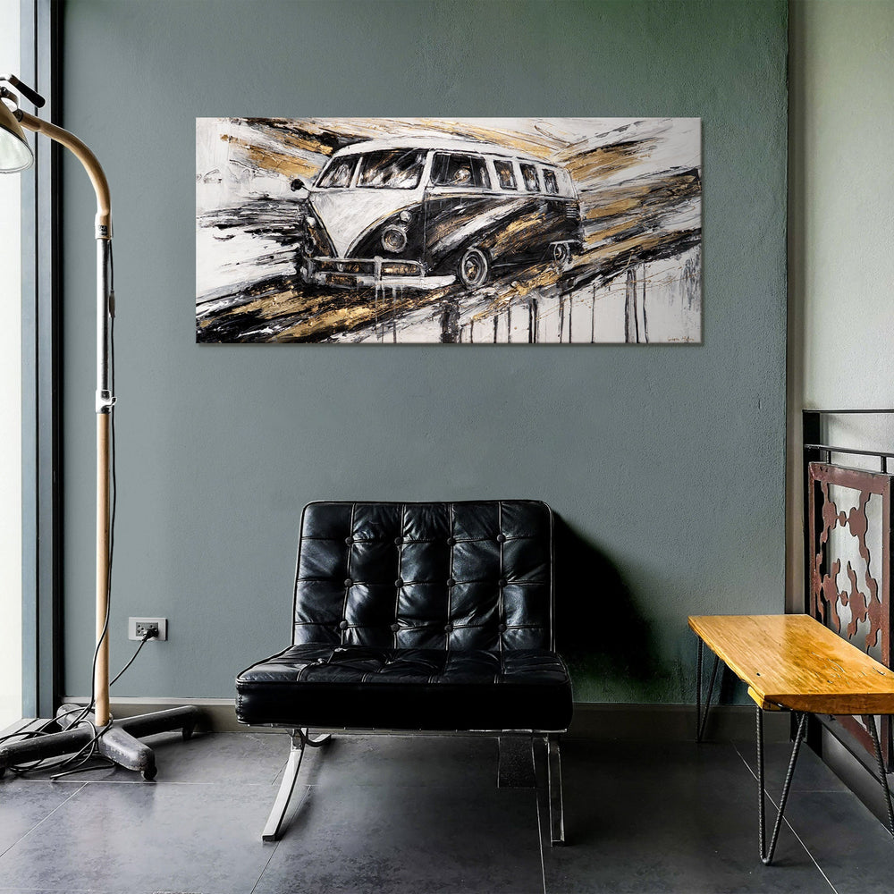 acrylbild, wandbilder modern, auto wandbild