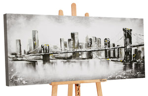 Moderne kunst schilderij met lijst "Grootstad"