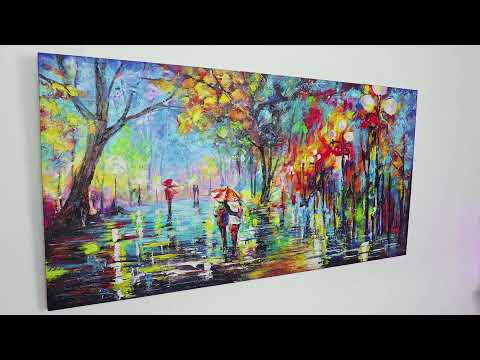 Abstraktes Acrylbild Moderne Wanddeko