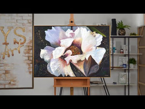 Handgeschilderd schilderij "Pioenrozen II" voor uw muurdecoratie