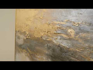 Abstrakt Bilder mit Rahmen "Sanfter Zeitfluss" Moderne Kunst auf Leinwand