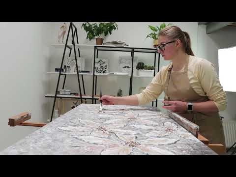 Modern acrylbilder mit struktur "Blumenparadies"