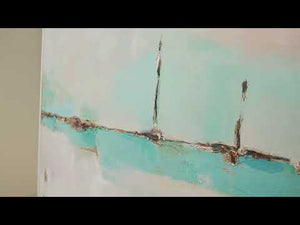 Moderne muurdecoratie – Handgeschilderd canvas kunstwerk met lijst – Stille consonantie