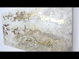 Handgeschilderd acrylcanvas “Glanzend Goud” – Luxueuze wandkunst in gouden tinten