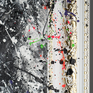 Wandkunst Schwarz Weiss im Loft Stil