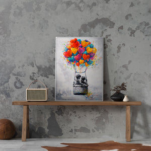 Street Art Leinwandbild im modernen Wohnzimmer – Original Graffiti Art Gemälde kaufen bei YS-Art