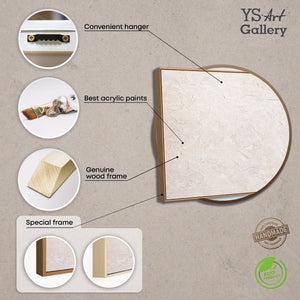 Handgeschilderd acrylschilderij met lijst "Het gefluister van de tijd" – Abstracte structurele kunst