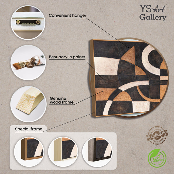 Modernes abstraktes Gemälde für stilvolle Innenräume in neutralen Farben