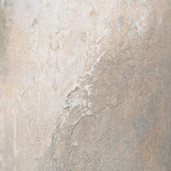 Abstract schilderij met lijst - Moderne wanddecoratie in beige, blauw en goud "Lichtovergangen"