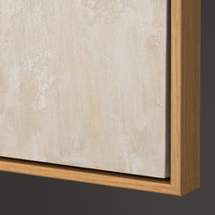 Handgeschilderd Abstract Schilderij Met Gouden Bladeren