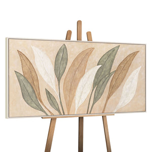 Abstract canvas schilderij "Dans van de Bladeren" – Handgeschilderde wandkunst natuurmotief