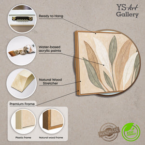 Handgemalte Acrylbilder für Praxis „Tanz der Blätter“