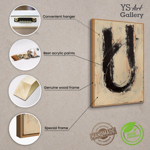 Abstraktes Wandbild als stilvoller Akzent in einem modernen Wohnraum