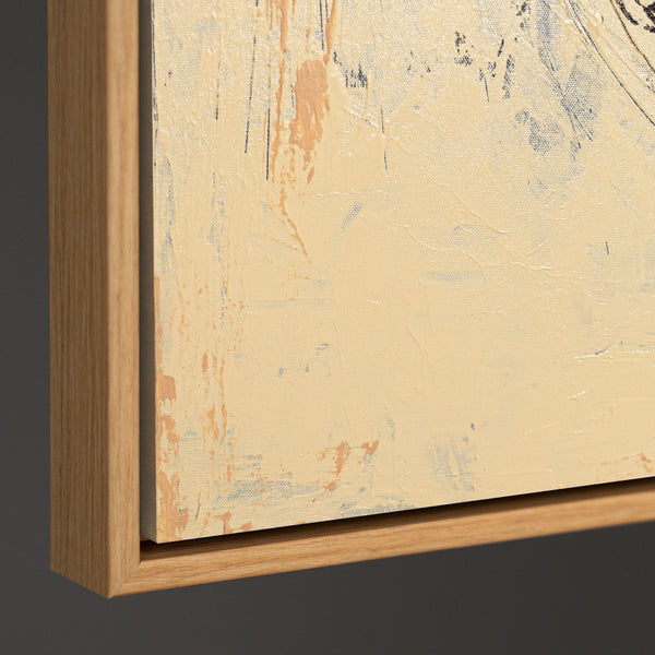 Abstraktes Struktur Gemälde mit Kontrasten – Zeitlose Leinwandkunst „Stille dazwischen“