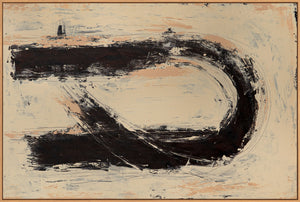 Abstraktes Struktur Gemälde mit Kontrasten – Zeitlose Leinwandkunst „Stille dazwischen“