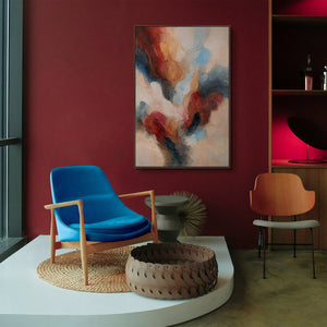 Abstract schilderij met lijst "Muziek in kleur" – Handgeschilderde kunst op canvas