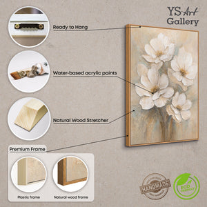 Handgemaltes florales Bild für die Arztpraxis „Schleier der Zärtlichkeit“