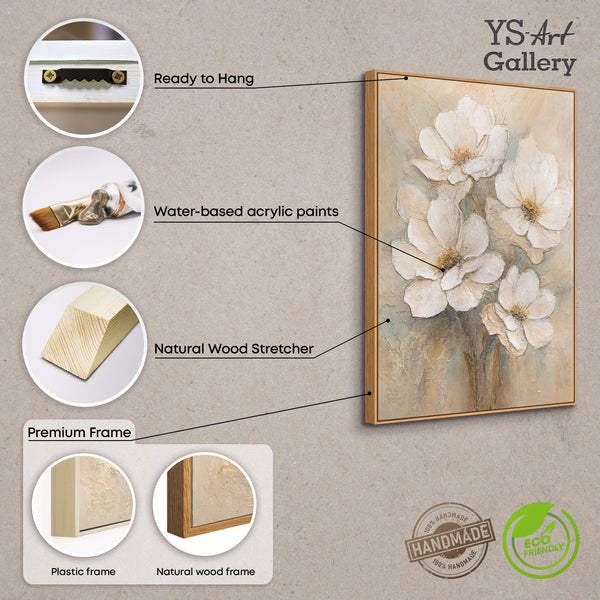 Handgemaltes florales Bild für die Arztpraxis „Schleier der Zärtlichkeit“