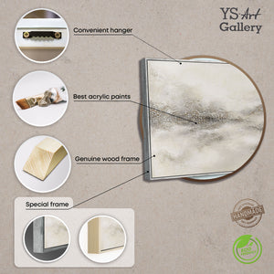 Gemälde Handgemalt mit Rahmen „Nebulöse Ferne“ – Moderne Abstrakte Kunst