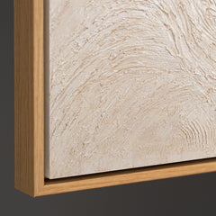 Abstract Structuurschilderij Op Canvas – Handgeschilderde Moderne Wanddecoratie In Beige