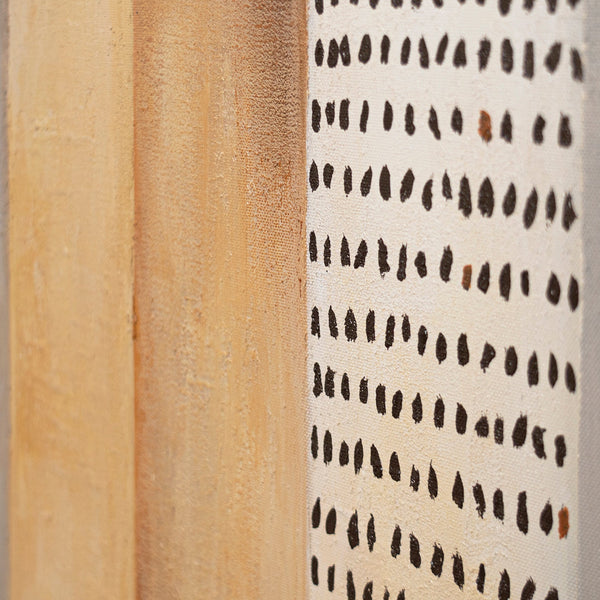 Zeitgenössische abstrakte Wandkunst mit Struktur, minimalistisches Design