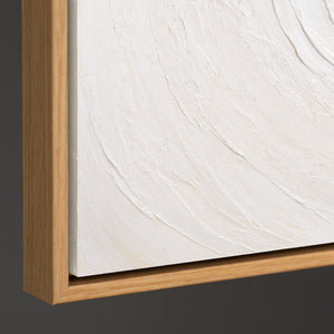 Unterkante eines strukturierten Leinwandbildes, stabiler Keilrahmen