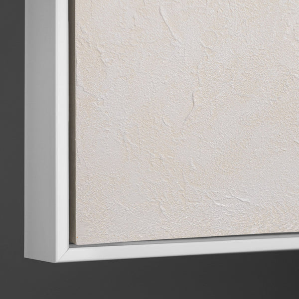 Strukturierte Acrylmalerei „Weißer Code“ – Moderne Wanddeko Wohnzimmer in Weiß