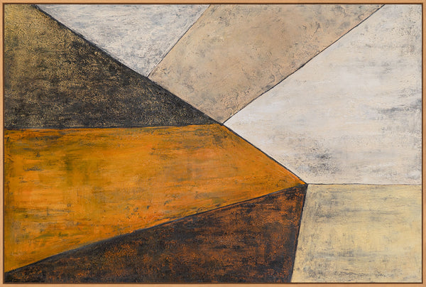 Moderne schilderijen voor de woonkamer als onderdeel van de serie "Ontmoeting der Vlakken".