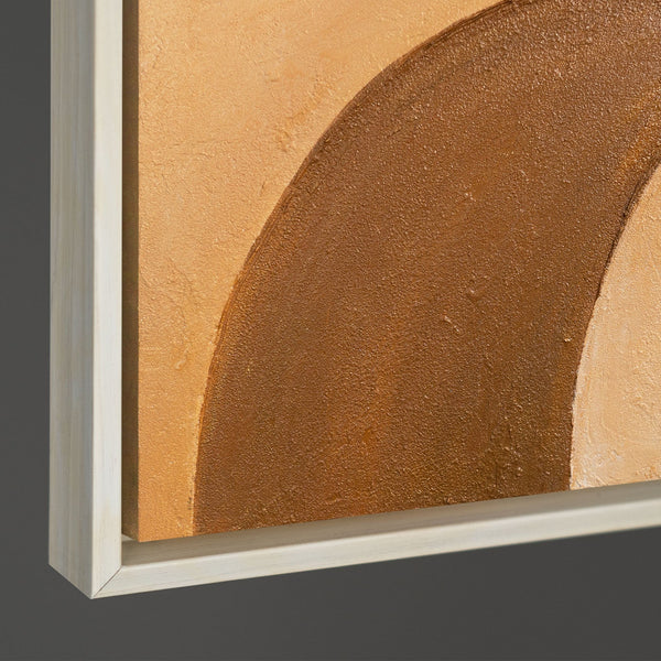 Acrylbild auf Leinwand mit Rahmen „Krümmung des Horizonts“ – Moderne Wanddeko Wohnzimmer