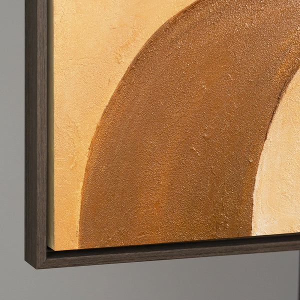 Acrylbild auf Leinwand mit Rahmen „Krümmung des Horizonts“ – Moderne Wanddeko Wohnzimmer