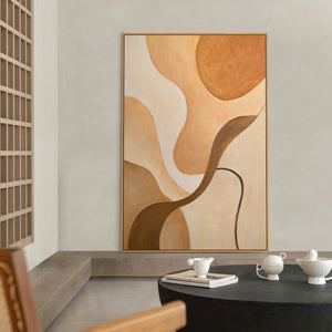 Acrylbild auf Leinwand mit Rahmen „Krümmung des Horizonts“ – Moderne Wanddeko Wohnzimmer