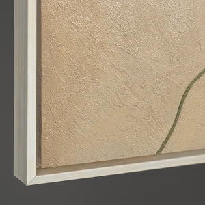 Moderne canvasprints met organische lijnen in het "Sandweg"-frame.