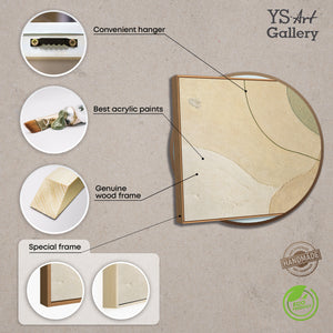 Moderne canvasprints met organische lijnen in het "Sandweg"-frame.