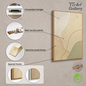 Abstrakte Wandkunst in ruhigen Farbtönen für moderne Interieurs