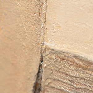 Handgemalte Acrylmalerei mit Rahmen „Natürliche Ornamente“ – Moderne Wanddeko