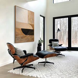 Abstraktes Wandbild in modernem Stil mit feiner Struktur und ruhiger Farbpalette