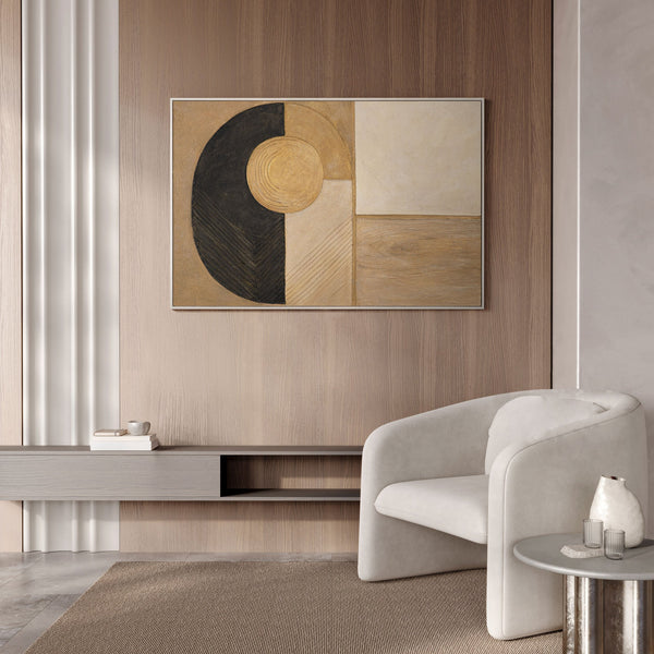 Moderne Acrylbild „Form und Textur“ – Acrylmalerei mit geometrischen Formen
