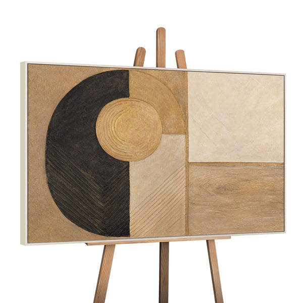 Moderne acrylverf “Vorm en textuur” – Acrylverf met geometrische vormen