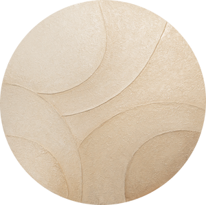 Handgeschilderd acryl schilderij "Versieringen van de wind" – Wanddecoratie in beige