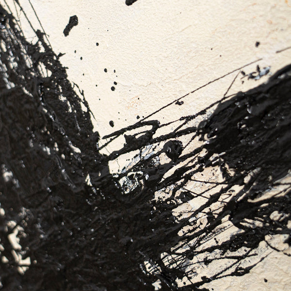 Abstract schilderij in een moderne acrylstijl, "De kracht van de penseelstreek"