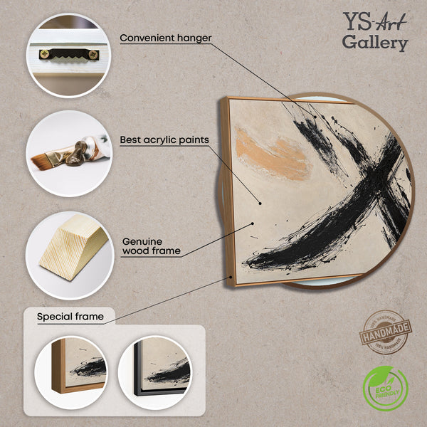 Abstract schilderij in een moderne acrylstijl, "De kracht van de penseelstreek"