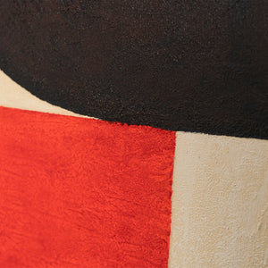 Abstract schilderij in een lijst, geometrische wanddecoratie "Contrasten"