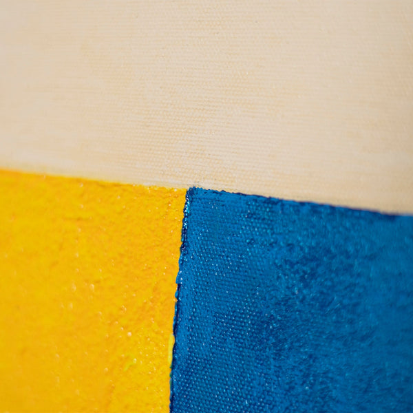 Abstract schilderij in een lijst, geometrische wanddecoratie "Contrasten"