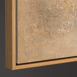 Moderne Gemälde mit Rahmen „Nebeliger Morgen“ – Struktur Acrylbild auf Leinwand