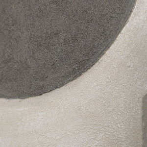 Modern acrylschilderij in een lijst, geometrisch canvas schilderij "Stilte van de geometrie"