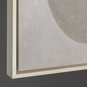 Modern acrylschilderij in een lijst, geometrisch canvas schilderij "Stilte van de geometrie"