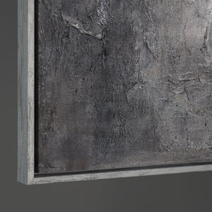 Handgeschilderde schilderijen in lijsten, abstracte kunst met textuur "Memory of Stone"